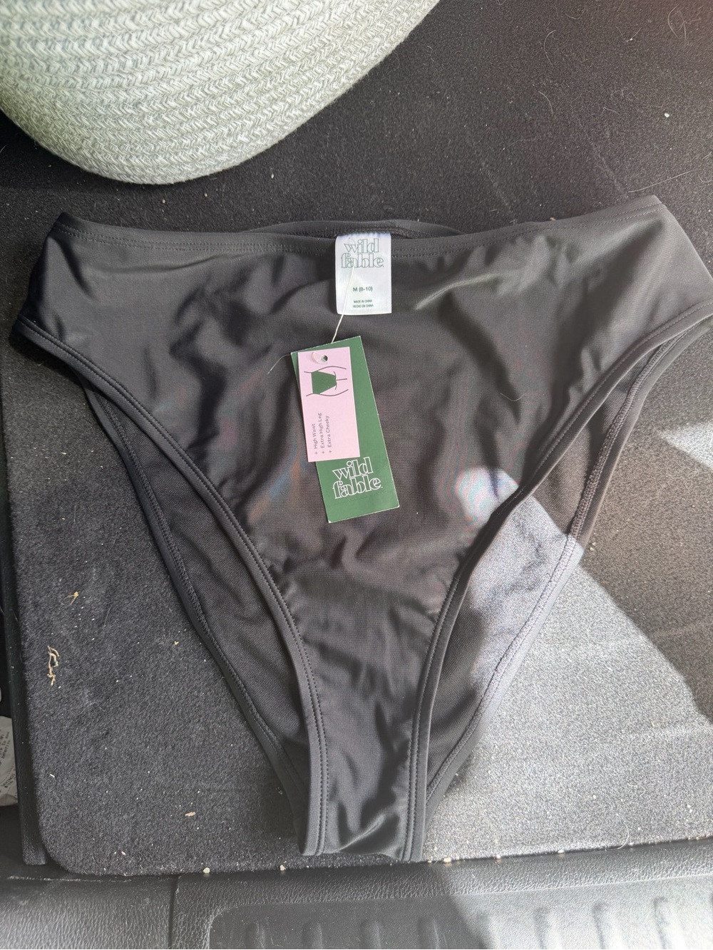 Wild Fable Black High-Rise Bikini Bottoms